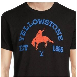 YELLOWSTONE Men's
STAY WILD Graphic Tee
Dutton Ranch T-Shirt Black.  Size Large